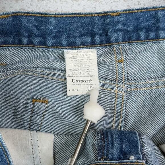 Vintage Carhartt Jeans Relaxed Fit Medium Wash Denim 90s - Picture 4 of 7